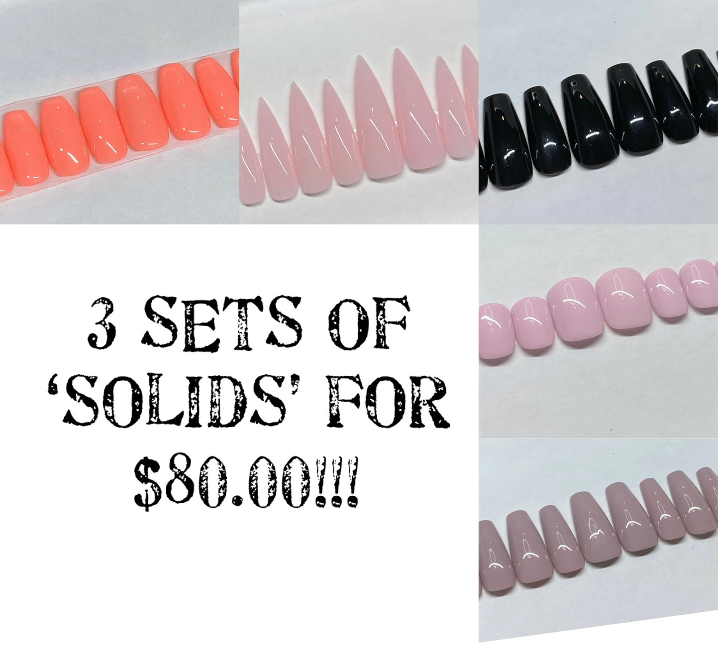 3 SETS OF 'SOLIDS' FOR $80.00